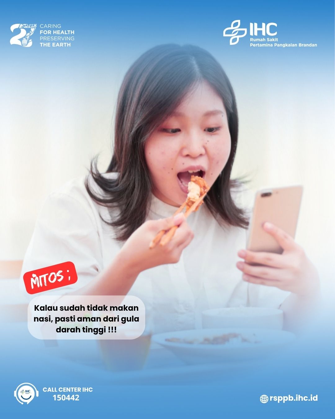 ihc-pangkalan-brandan(Kalau sudah tidak makan nasi, pasti aman dari gula darah tinggi)
